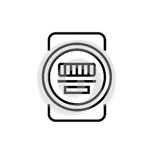 Electricity meter icon. Communal payments vector illustration.