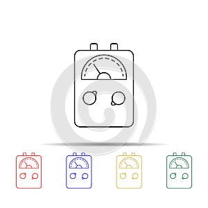 electricity meter multi color style icon. Simple thin line, outline vector of measure icons for ui and ux, website or mobile