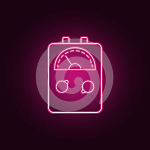 electricity meter neon icon. Elements of Measure set. Simple icon for websites, web design, mobile app, info graphics