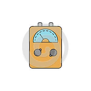 electricity meter outline color icon