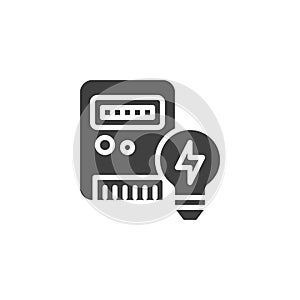 Electricity meter vector icon