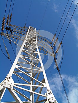 Electricity pilon and cables