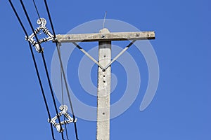 Electricity poles and electrical insulation