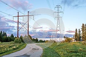 Electricity power lines