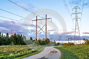 Electricity power lines