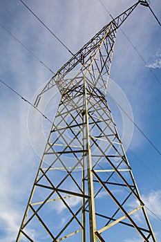 Electricity. Power lines