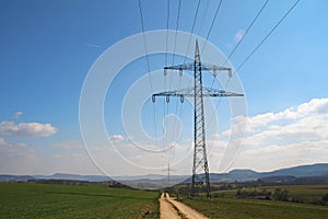 Electricity power lines in Baden Wuerttemberg, Germany