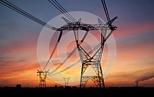 Electricity power pylons