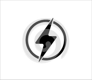 electricity power symbol or icon vector design, high voltage electric shock danger sign illustration