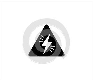 electricity power symbol or icon vector design, high voltage electric shock danger sign illustration
