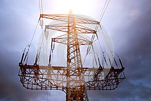 Electricity pylon color composing