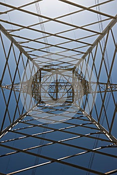 Inside of a power pylon