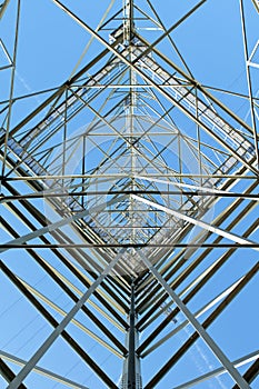 Electricity pylon in perspective