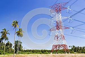 Electricity Pylon and Power Cables