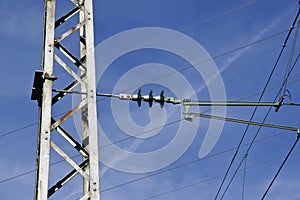 Electricity pylon for railways