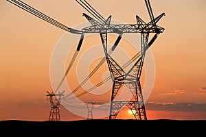 Electricity pylons