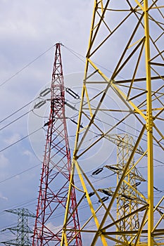 Electricity pylons photo