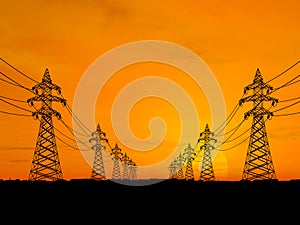 Electricity pylons