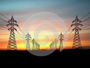 Electricity pylons