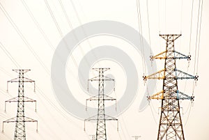 The electricity pylons