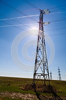 Electricity pylons