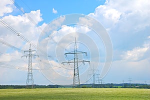 Electricity pylons photo