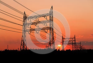 Electricity pylons