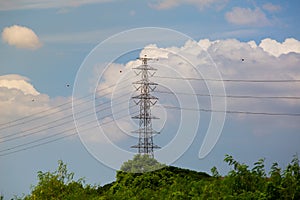 Electricity pylons photo