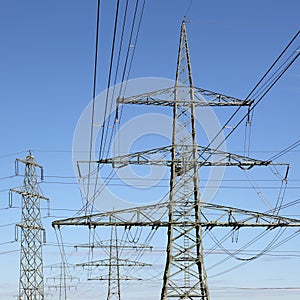Electricity pylons energy power
