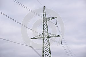 Electricity pylons. Steel construction
