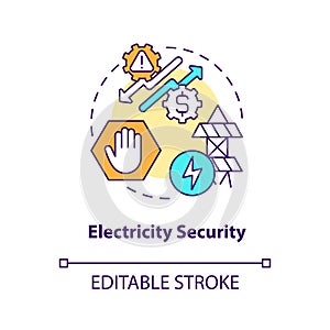 Electricity security concept icon