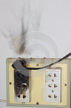Electricity short circuit and Electrical failure resulting in electricity wire burnt