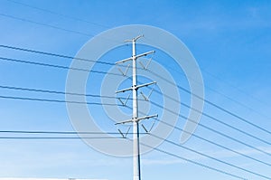 Electricity Transmission Line or Pylon, High voltage power to tr