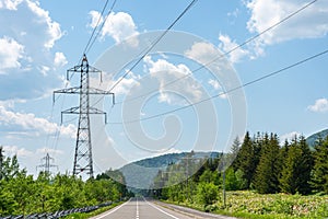 Electricity transmission power lines High voltage tower