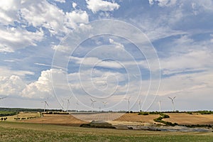 Electricity wind turbin at the field