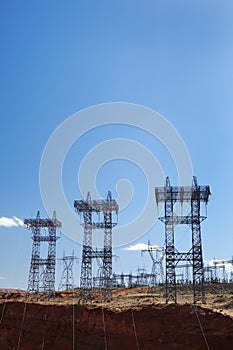 Electricty pylons USA photo