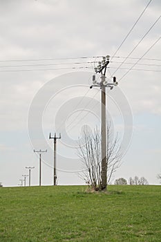 Electrification Electricity poles Field