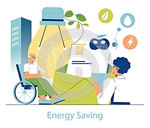 Electrification. Flat Vector Illustration