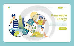 Electrification. Flat Vector Illustration