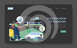 Electrification of Transport concept.