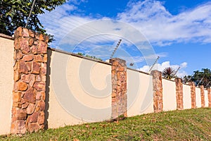Electrified Fence Boundary Wall