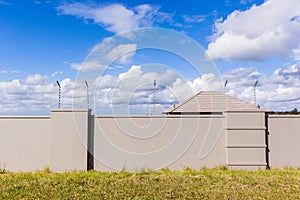 Electrified Fence House Roof Wall photo