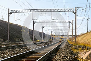 Electrified multi-track railway