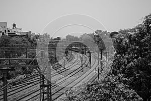 Electrified Railway Line of India with Multiple Tracks