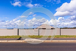 House Electrified Boundary Wall Road photo