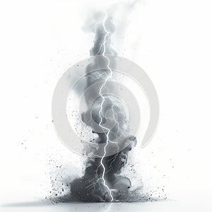 Electrifying lightning strike. Generative AI