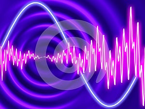 Electro disco - Concentric ripples with waveforms photo