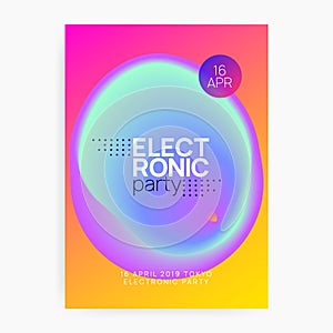Electro Fest. Gradient Background For Invitation Template. Cool