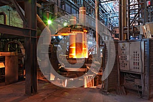 Electroarc furnace at metallurgical plant