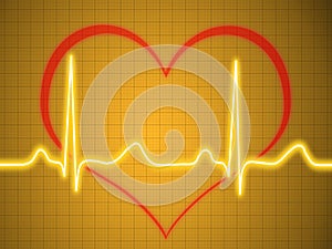 Electrocardiogram, ecg, graph, pulse tracing